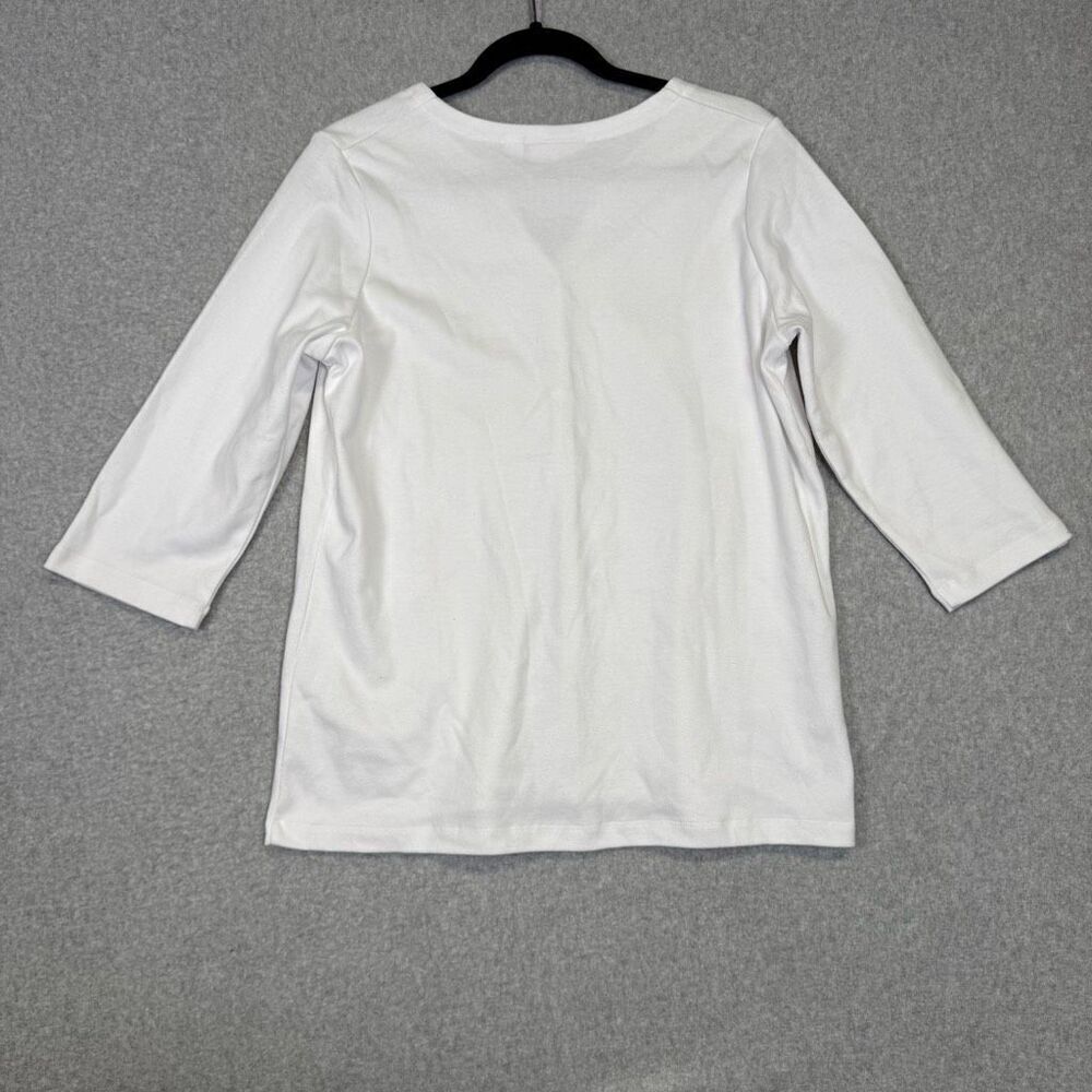 Vintage Quacker Factory Jeanne Bice Women’s M White Floral Embroidered Cardigan - Picture 3 of 7